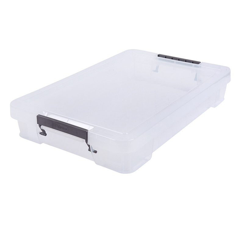 Clear Plastic Shallow Storage Boxes L55cm