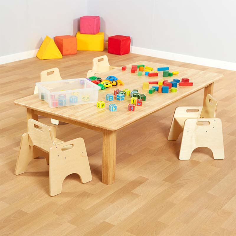 Natural wood kids table sales