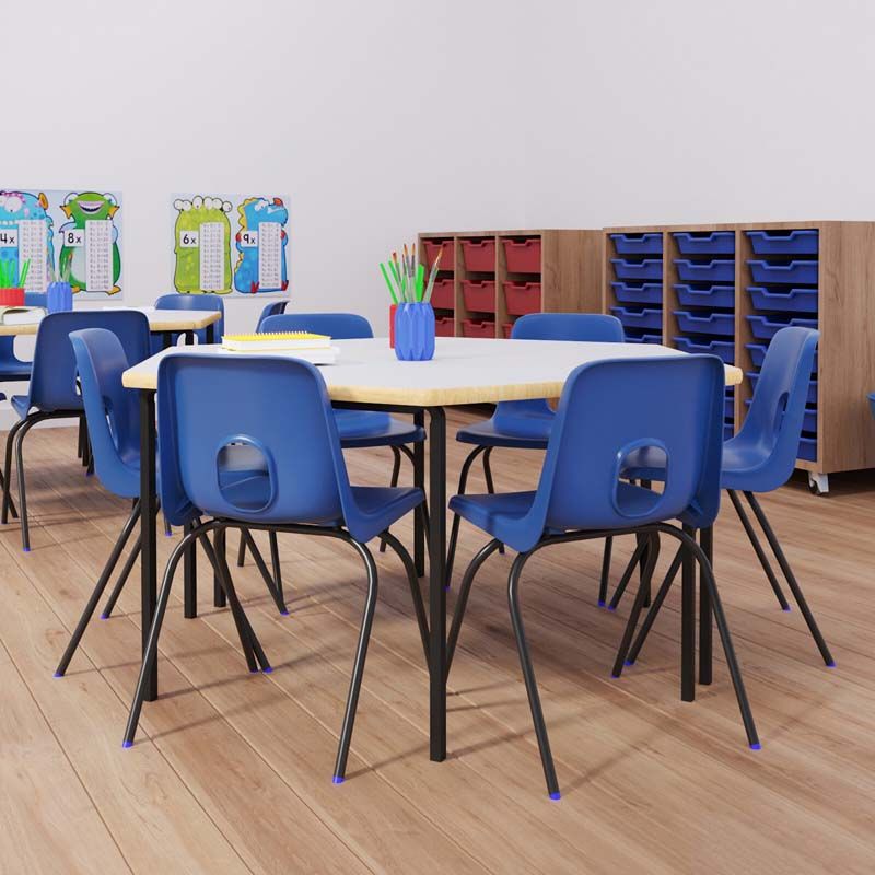 Hille Series E Shell Chair Seat height 430mm Blue | Classroom Furniture ...