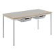 Rect Tray Table L110cm H64cm Grey Top Red Edge Green | Creative Activity