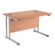 Express Straight Office Desk L1000mm Oak | Creative Activity