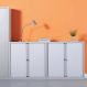 Bisley Office Tambour Cupboards Grey H1968mm | Creative Activity