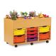 6 Bay Kinderbox Art Storage Unit w1022xd453xh600mm Beech | Creative Activity