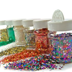 Assorted Glitter Shapes Class Set 6pk