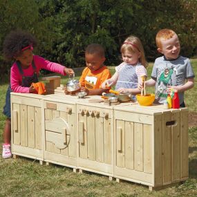 The Outdoor Wooden Role Play Kitchen | Creative Activity