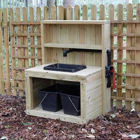 Outdoor Wooden Sink with Pump Standard Delivery