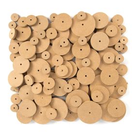 Wooden Wheels Mixed Sizes 100pk