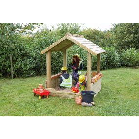 Wooden Outdoor Sandpit with Roof | Creative Activity