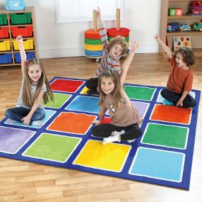 Rainbow Placement Floor Mat Square