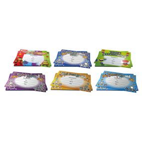 Assorted Sparkly Certificates 120pk
