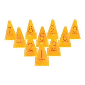 Plastic Number Cones 10pk