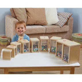 Wooden Number Stacking Sparkle Bricks 10pk