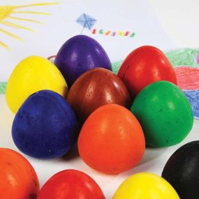 Scola Chubbi Egg Crayons Assorted 8pk | Creative Activity