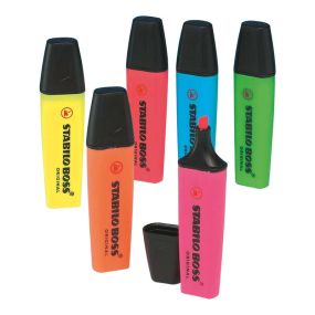 STABILO BOSS Chisel Tip Assorted Highlighters 6pk | Creative Activity