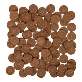 Plastic Play Money Coins 2p - 100pk