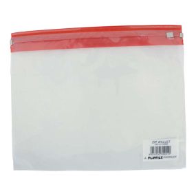 Flipfile Plastic Zip Wallets A5 25pk Red | Creative Activity