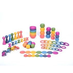 Rainbow Wooden Loose Parts Super Set