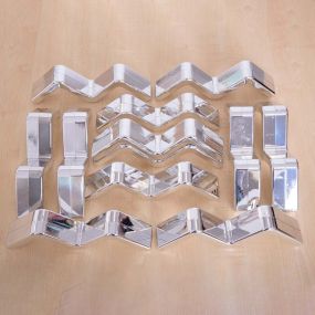 Metallic Silver Stacking Zig Zags 12pk