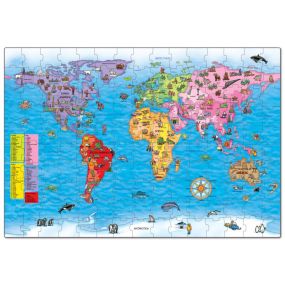 World Map Puzzle & Poster