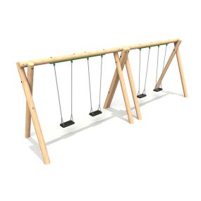 Timber Swing Range - 4 Flat Seats  | Creative Activity