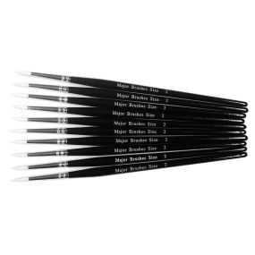 White Synthetic Sable Brushes Size 2 - pack of 10 | Creative Activity
