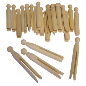 Dolly Pegs Natural pk24 | Creative Activity