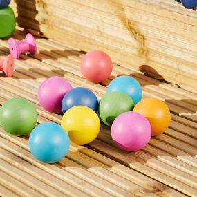 Rainbow Wooden Balls