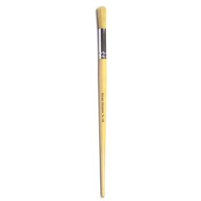 Long Handle Flat Hog Bristle Brushes Size 18 - pack of 10 | Creative Activity