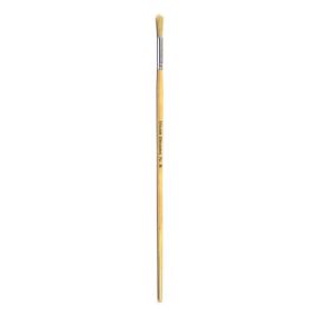 Long Handle Flat Hog Bristle Brushes Size 8 - pack of 10 | Creative Activity