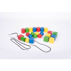 Giant Wooden Lacing Beads  | Creative Activity