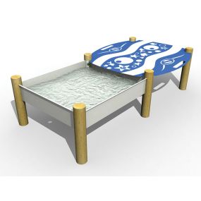 S2 - Single trough with support legs and water play lid | Creative Activity