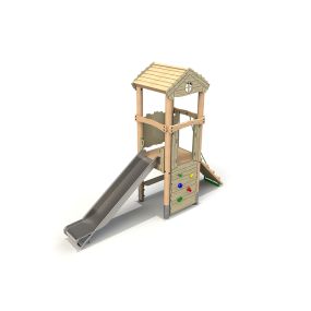 Timber Tower 2 with Steel Slide