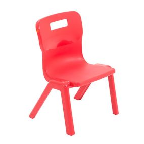 Titan One Piece Chairs Red Seat height 260mm | Creative Activity