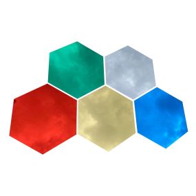 Coloured Hexagon Mirrors