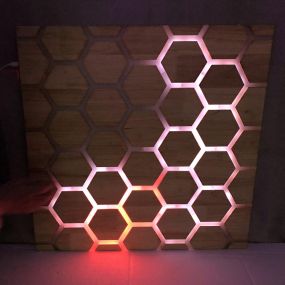 Interactive Honeycomb Wall Panel