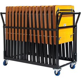 Folding Exam Desk Trolley - Holds 25 Desks Upright | Creative Activity