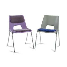 Poly Chair Upholstered Seat And Back Pad Option  | Creative Activity