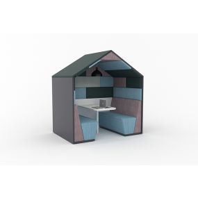 Confer 4 Seater Booth Pitched Roof | Creative Activity