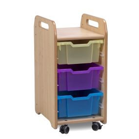 Tray Storage Unit (1 column) with 3 Deep Trays | Creative Activity