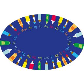 Oval Pencils Alphabet Carpet | Creative Activity