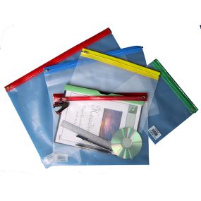 Zip Wallet A4+ 370 x 255mm Blue - pack of 25