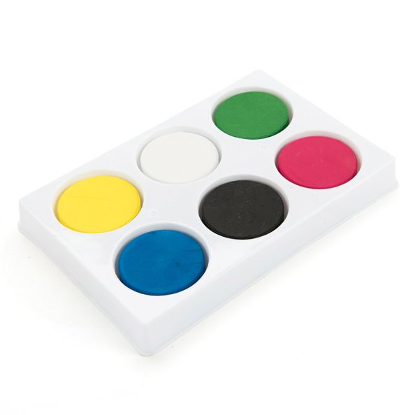 Assorted Tempera 6 Paint Blocks and Palette | Creative Activity