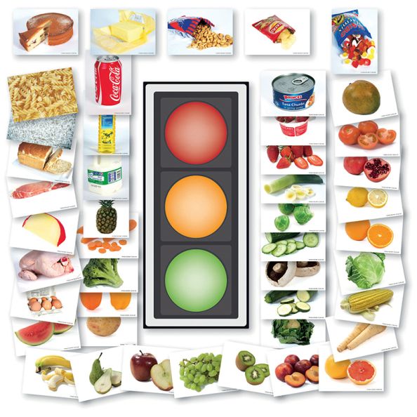 Traffic Light Food Game 1m display and A5 cards | Creative Activity