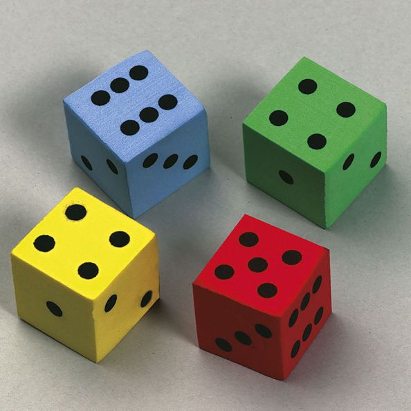 Multi Coloured Foam Silent Dice Spot Dice | Creative Activity