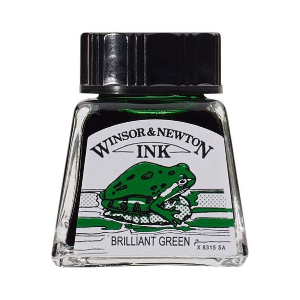 Winsor & Newton Drawing Ink 14ml Brillant Grreen