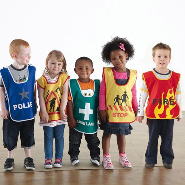 Traffic and Emergency Dress Up Tabards 5pk | Creative Activity