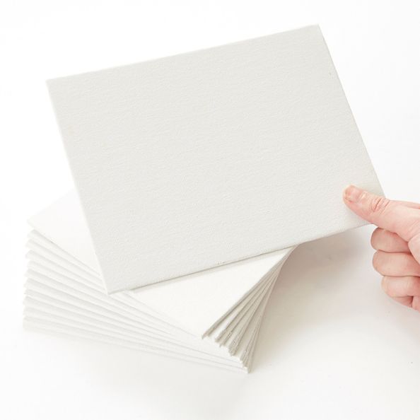 Primed White Canvas Panels 20 x 15cm 12pk | Creative Activity