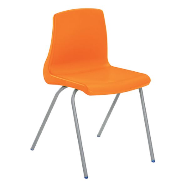 Metalliform NP Chair Seat Ht 350mm Orange Speck'd Grey Frame | Creative Activity