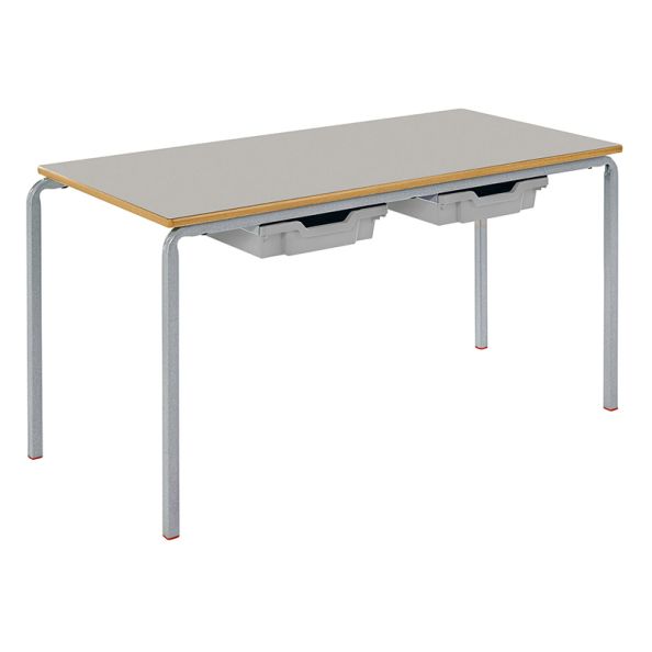 C'Bent Rect Tray Table H53cm Grey Top Beech MDF Edge Blue | Creative Activity