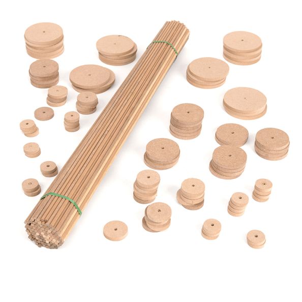 Wooden Dowels & Wheels Pack | Creative Activity